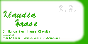 klaudia haase business card